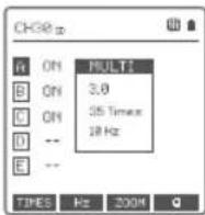 GODOX XPRO II F - メニューの-GROUPS (グループ別) が5(A-E)(5グループ別) に設定されて、ストロボが(ON)になっている場合: - 1