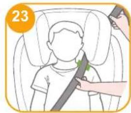 Joie i-Trillo FX - Instalarea folosind sistemul ISOFIX și centura de siguranță în 3 puncte sau utilizând numai centura de siguranță în 3 puncte - 11