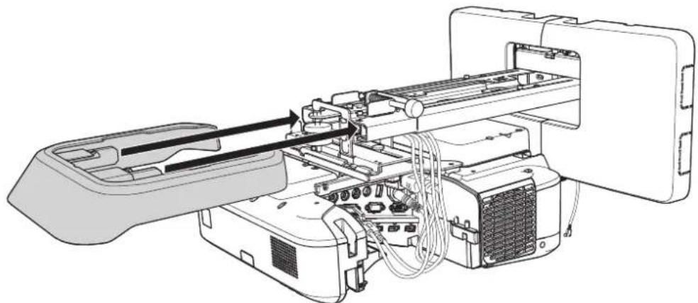 EPSON ELPMB46 - Attach the wall plate cover and end cap - 3