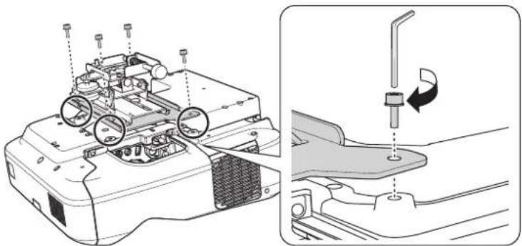 EPSON ELPMB46 - Assemble the wall plate. - 5
