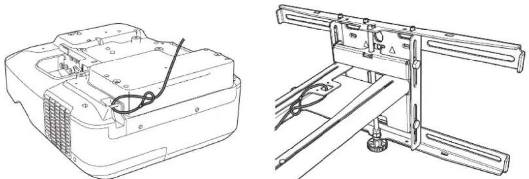 EPSON ELPMB46 - Fixation d'un câble de sécurité - 1