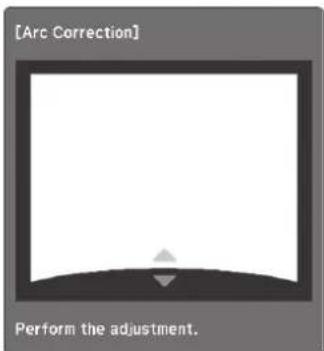 [Arc Correction] Perform the adjustment.