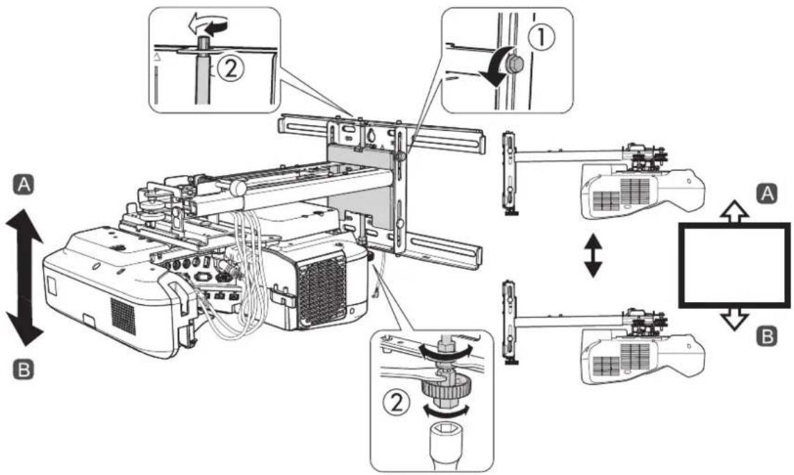 EPSON ELPMB46 - Réglez le coulissement vertical - 1