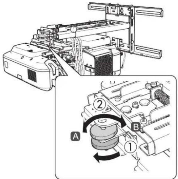 EPSON ELPMB46 - Utilisez le cadran d'ajustement dans le haut pour régler l'inclinaison verticale - 1