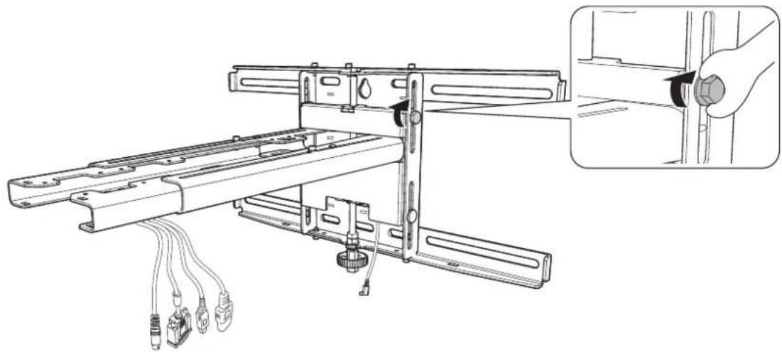 EPSON ELPMB46 - Réglez la position du coulissement vertical du bras - 2