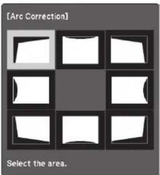 [Arc Correction] Select the area.