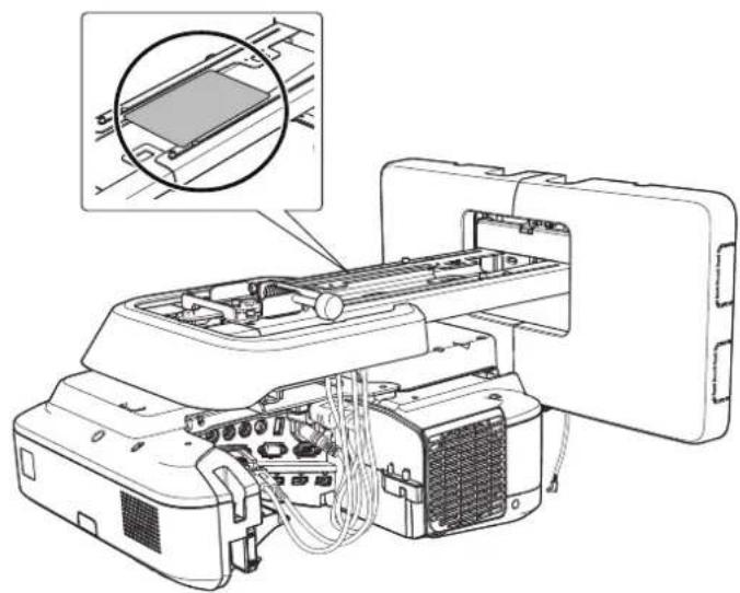 EPSON ELPMB46 - Attach the wall plate cover and end cap - 4