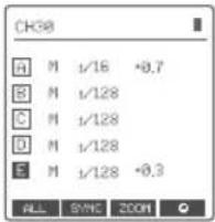 GODOX XPRO II O - マルチグループ表示でMモードの場合 - 1