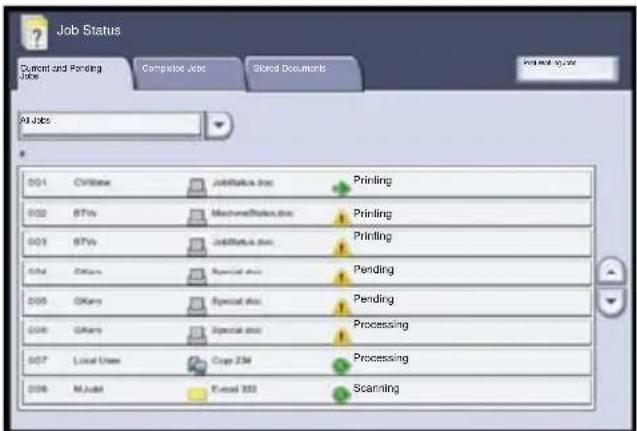 XEROX DocuColor 252 - Identify your job in the Queue. - 1
