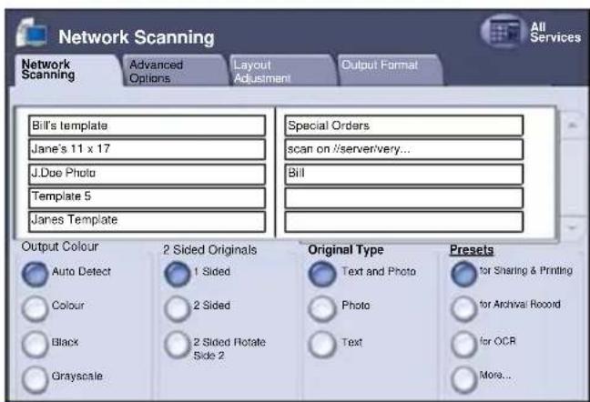 XEROX DocuColor 252 - Select the template - 1