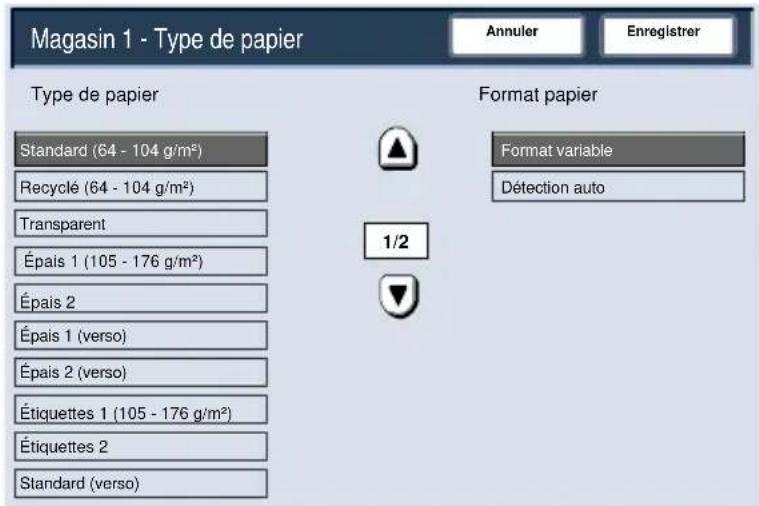 XEROX DocuColor 252 - Mise en place des supports - 1
