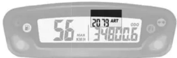 Sherco 500 SEF (2024) - Funktion SPD Momentangeschwindigkeit (Displays 1 und 2): - 7
