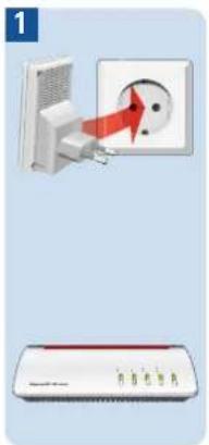 AVM FRITZ!Repeater 310 - Connessione del FRITZ!WLAN Repeater 310 via Wi-Fi premendo un tasto - 1