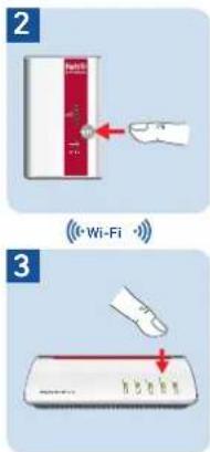 AVM FRITZ!Repeater 310 - Conectar el FRITZ!WLAN Repeater 310 a la red Wi-Fi pulsando un botón - 2