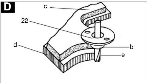 EINHELL OF-G 1100E - D.) Fitting the guide bush - 1