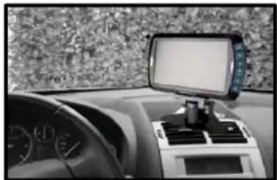 Pro-User DRC7010 - When choosing a location for the monitor, make sure the monitor is mounted in an area that will not obstruct your vision while driving. - 1