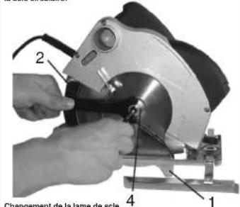 1 2 4 Changement de la lame de scie