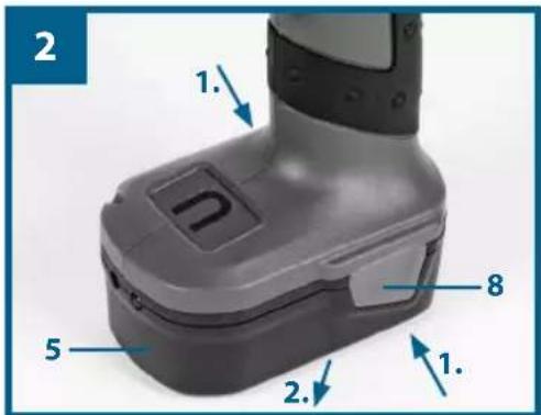 Workzone WZAS 14 4 Li - Charge de l'accumulateur (fig. 2-3) - 1
