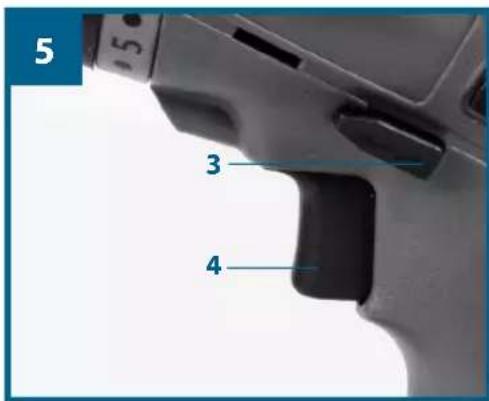 Workzone WZAS 14 4 Li - Interruttore ON/OFF (Fig. 5/Pos. 4) - 1
