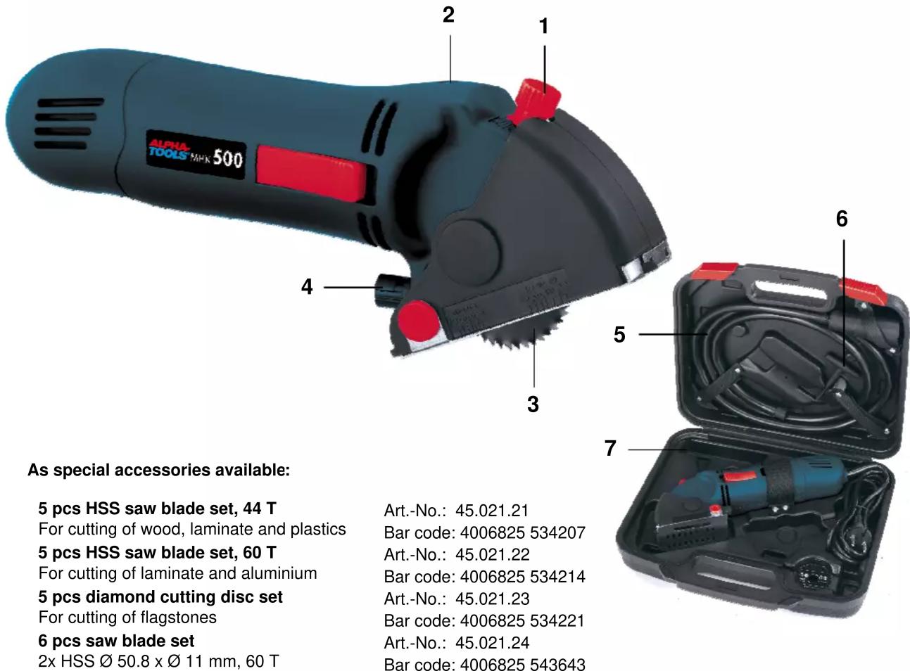 Alpha Tools MHK 500 - Technical Data - 1