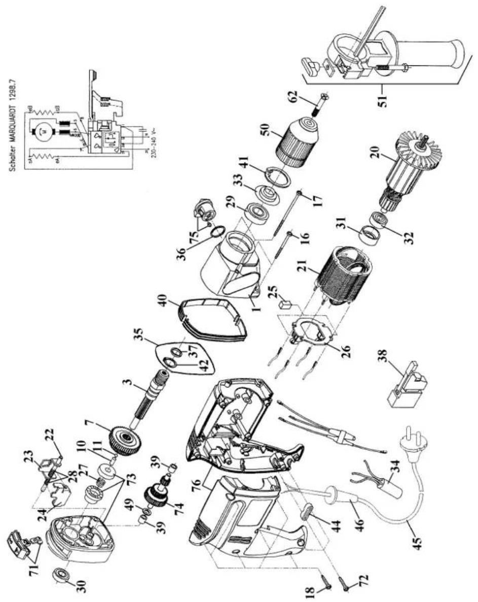 EINHELL BM-G 1000 E - Technische gegevens: - 1