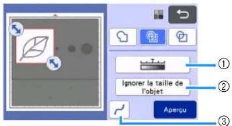 BROTHER SDX2200D - Utilisez le stylet pour appuyer sur et le faire glisser sur l'écran pour rogner les lignes de découpe. - 1