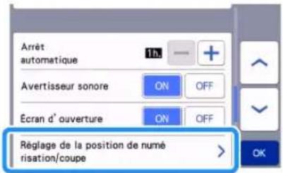 BROTHER SDX2200D - Appuyez sur la touche « Réglage de la position de numérisation/ coupe » de l'écran de réglages. - 1
