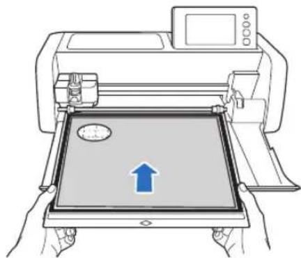 BROTHER SDX2200D - Fixez le matériel du destiné à l'arrière-plan au support, puis appuyez sur dans le panneau de commande. - 1
