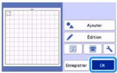 BROTHER SDX2200D - Sur l'écran de disposition du support, vérifie les lignes de découpe/tracé. - 1
