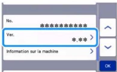 BROTHER SDX2200D - Appuyez sur sur l'écran d'accueil pour afficher l'écran de réglages, puis appuyez sur la touche « Ver. » - 1