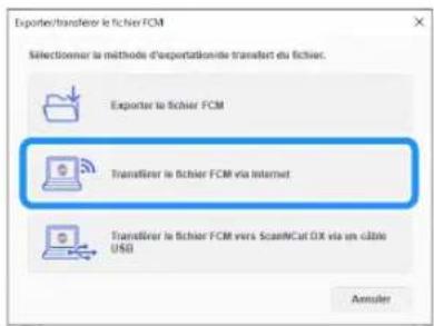 BROTHER SDX1250 - Cliquez sur [Transférer le fichier FCM via Internet]. - 1