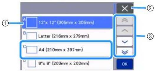 BROTHER SDX1250 - Sélectionnez la taille de la zone de numérisation. - 1