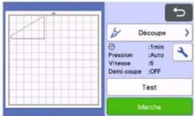 BROTHER SDX1250 - Sélectionnez « Découpe » sur l'écran d'aperçu. - 2