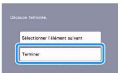 BROTHER SDX1250 - Une fois toutes les parties du motif découpées, appuyez sur la touche « Terminer ». - 1