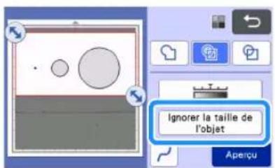BROTHER SDX1250 - ■Indication sur « Ignorer la taille de l'objet » - 1