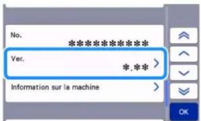BROTHER SDX1250 - Appuyez sur sur l'écran d'accueil pour afficher l'écran de réglages, puis appuyez sur la touche « Ver. ». - 1