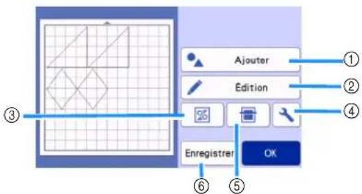 BROTHER SDX1250 - Fonctions disponibles dans l'écran suivant - 1