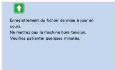 BROTHER SDX125i - Quand la machine reçoit le fichier de mise à jour, l'écran suivant apparaît. Une fois la mise à jour terminée, la machine redémarre automatiquement. - 1