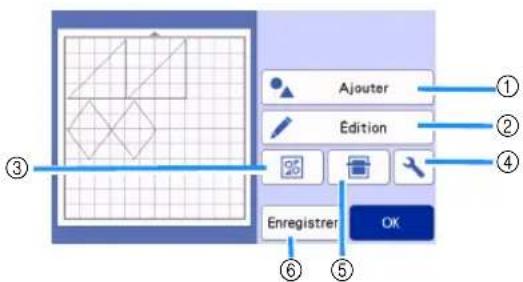 BROTHER SDX125e - Fonctions disponibles dans l'écran suivant - 1