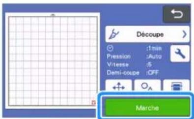 BROTHER SDX125e - Appuyez sur la touche « Marche » pour commencer la découpe. - 1