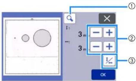 BROTHER SDX125e - Indiquez une taille d'objet en dessous de laquelle les contours ne sont pas convertis en lignes de découpe. - 1