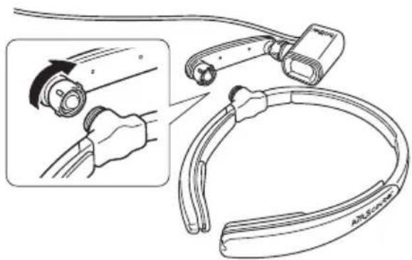 BROTHER AiRScouter WD-350B - Basculer l'affichage de l'écran sur l'œil droit - 2