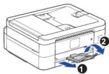 BROTHER DCP-J1800DW - Chargement du papier Lettre dans le bac à papier - 9