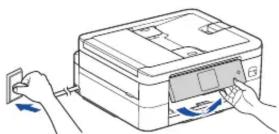 BROTHER DCP-J1800DW - Connexion du cordon d'alimentation - 1