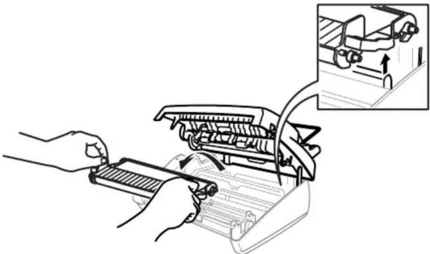 BROTHER FAX-565 - Sortez la cartouche d'impression. - 1