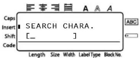 BROTHER P-touch PT-1650 - To search the database for a record containing specific characters: - 1