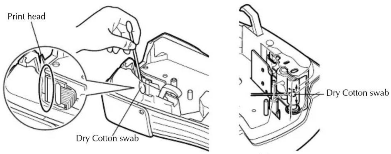 BROTHER P-touch PT-1650 - Cleaning the print head, rollers and tape cutter - 1