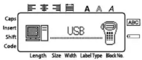 BROTHER P-touch PT-1650 - Entering Transfer mode - 1
