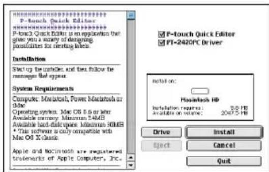 BROTHER P-Touch PT-2420PC - Med Windows® 98/98SE/Me/2000: - 2