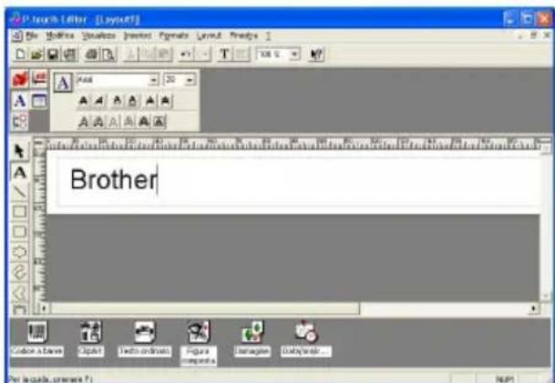 BROTHER P-Touch PT-2420PC - Creazione di un nuovo layout - 2